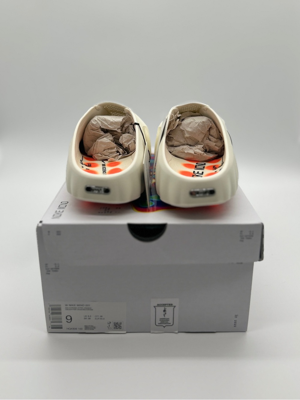 Nike Mind 001 Pregame Mules Slides - Sail Light Bone Cream - Picture 7 of 17